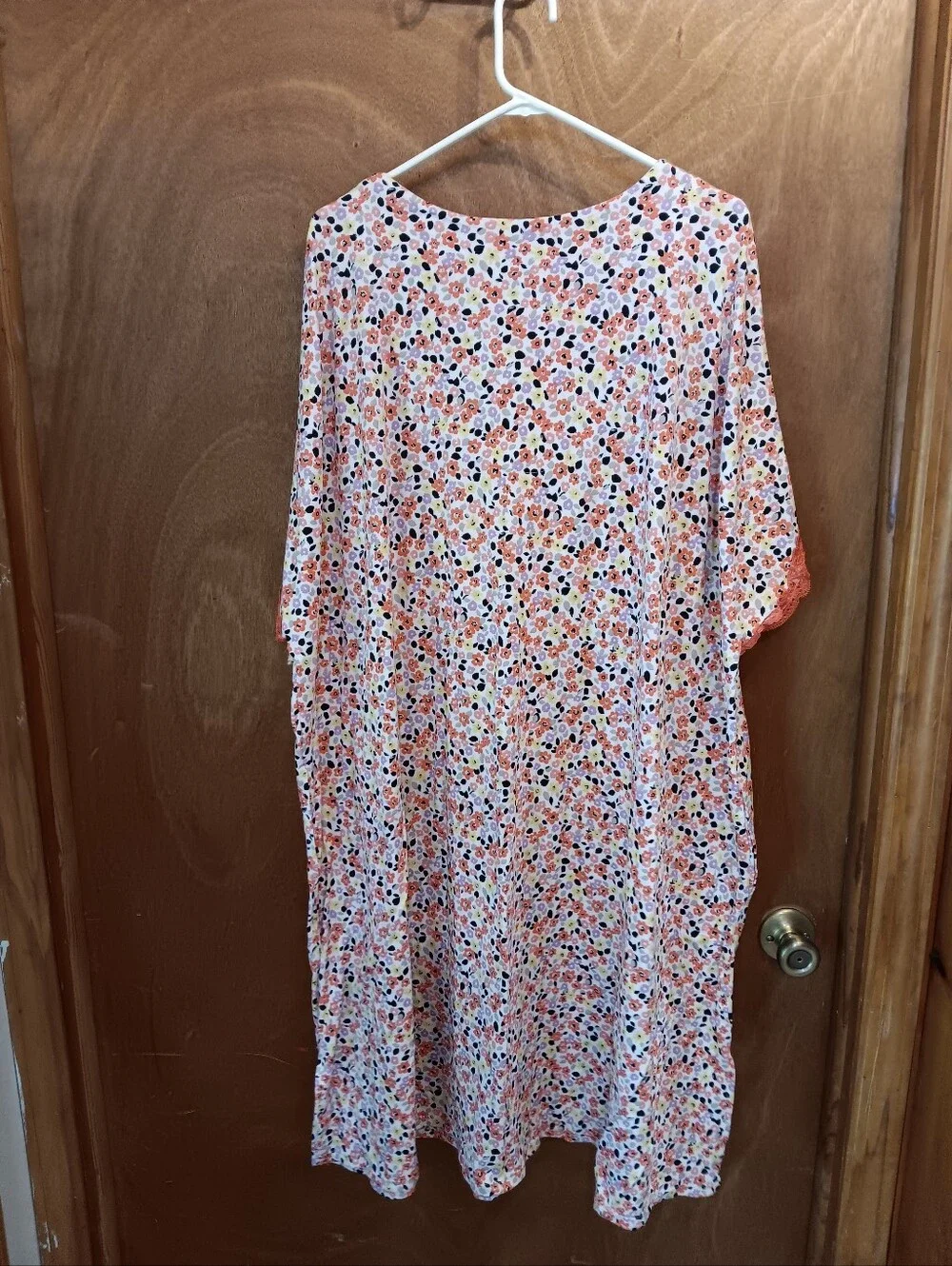 Secret Treasures Coral Lace Floral Nightdress